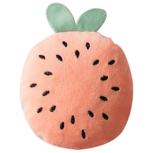 Ranvi Pet Dog Plush Vocal Toys Fruits Molar Chew Toys for Puppy Medium Small Dog Pets Squeaky Toys (Pink) von Ranvi