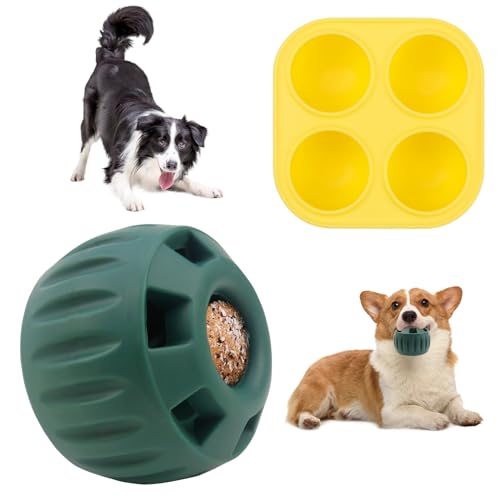 Raxfekro Langlebige Hundespielzeug für Hunde, Enrichment Toys Dog, Vierbeinerfreundschaft Schleckball, Befüllbares Hundespielzeug Lenkt Hunde, Sicher für Hunde, Leicht zu Reinigen von Raxfekro