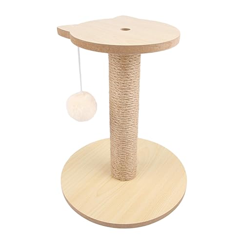 Multi Cat Spielturm - Katzenkratzbaum mit hängendem Ball | Doppelschichtiger vertikaler Kratzturm mit Bällen für Haustiere im Innenbereich, Haustierzubehör von Raxove