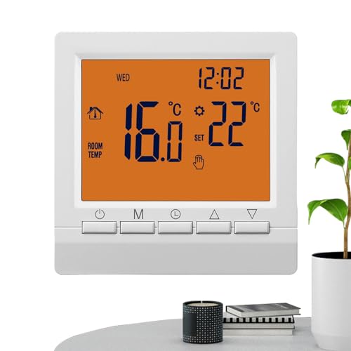 Raxove Batteriebetriebenes programmierbares Thermostat, praktisches und digitales programmierbares Thermostat, Slimline-Thermostat – Digitales programmierbares Thermostat für Häuser von Raxove