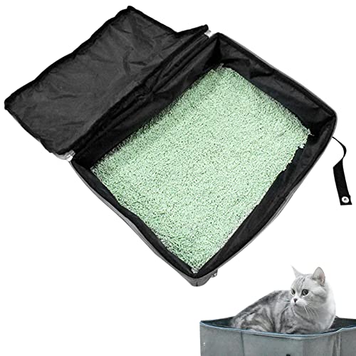 Raxove Faltbare Katzenbox, Kätzchen-Tablett mit waschbarem Katzenkotbeutel, wasserdichte Katzenbox für Reisen, Hauswirtschaft für Katze von Raxove