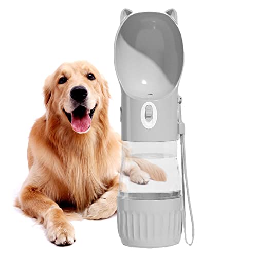 Raxove Hund Reise Wasserflasche, 2 in 1 Tragbare Hund Wasserflasche mit Futterbehälter, Outdoor Hund Wasserspender, Auslaufsichere Hundewasserflaschen für Spaziergänge, Reisen und andere Aktivitäten von Raxove