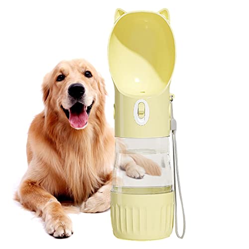 Raxove Hund Reise Wasserflasche, 2 in 1 Tragbare Hund Wasserflasche mit Futterbehälter, Outdoor Hund Wasserspender, Auslaufsichere Hundewasserflaschen für Spaziergänge, Reisen und andere Aktivitäten von Raxove