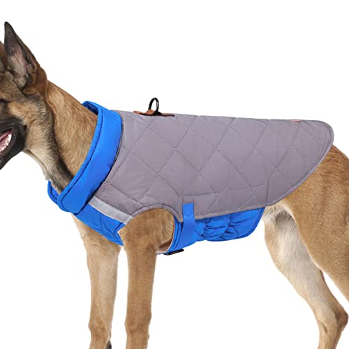 Raxove Hundekleidung für den Winter – Hundejacken | Reflektierende Hunde-Winterjacke, winddichte Hundekleidung für kaltes Wetter, verstellbare Haustierweste von Raxove