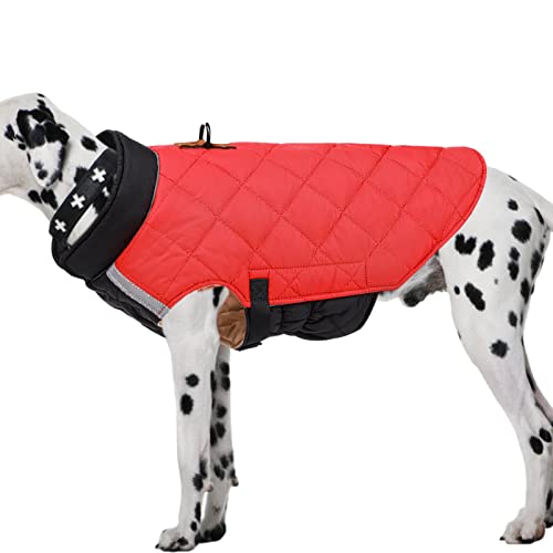 Raxove Hundemantel, Hundejacken, reflektierende Hunde-Winterjacke, winddichte Hundekleidung für kaltes Wetter, verstellbare Haustierweste von Raxove