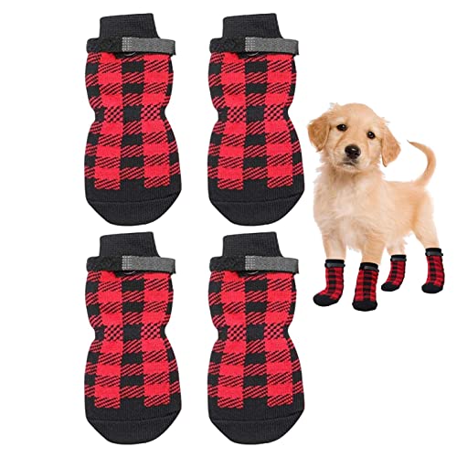 Raxove Hundesocken – Haustiersocken für Hunde, Welpen, Katzen, Hundesocken mit verstellbaren Trägern, starke Griffigkeit, Traktionskontrolle für drinnen auf Hartholzböden, bester Pfotenschutz für von Raxove