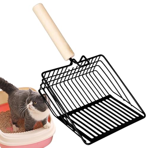 Raxove Kitten Metal Scooper - Portable Kitten Pooper Lifter - Poop Sifting Abrasion-Resistant Ergonomic Cat Litter Scoop von Raxove