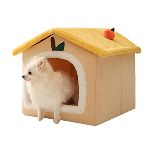 Raxove Plüsch-Hundehaus, Katzenbetten für Indoor-Katzen, geschlossenes Katzenhaus mit abnehmbarem Kissen, Schlafhöhle für Katzen und Welpen, Haustierzelt, weiches Bett für Hunde und Katzen von Raxove