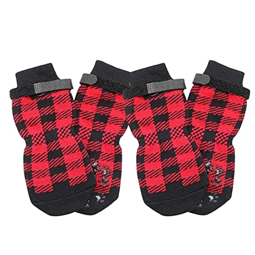 Raxove Rutschfeste Haustiersocken – rutschfeste Hundesocken für den Winter, Haustiersocken zum Lecken, Hundesocken mit Traktionskontrolle, für kleine, mittelgroße und große Hunde mit Pfotenschutz für von Raxove