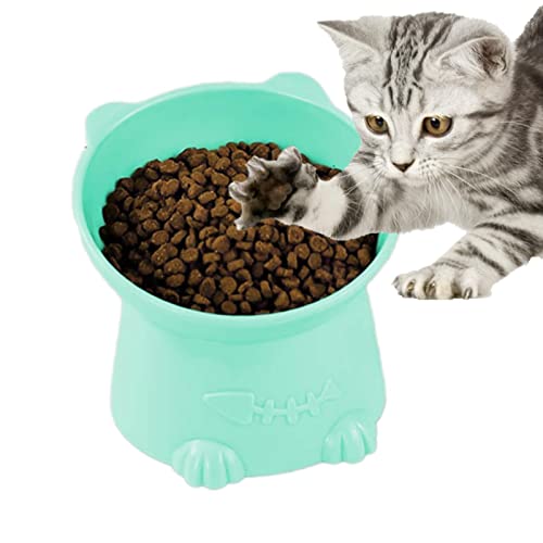 Schräge Katzenschale - Cat Design Erhöhte Katzennäpfe - Katzenfutternapf Kitty Bowl Gekippter erhöhter Katzenwassernapf Haustierbedarf Erhöhter Katzennapf Raxove von Raxove