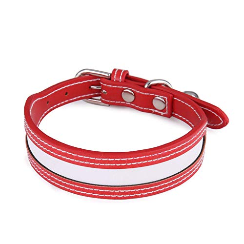 RayMinsin o Reflektierendes Hundehalsband Katze und Hund Halsband Nylon Haustier Halsband Hundehalsband mit Glocke Halsband PU Material Zubehör von RayMinsin