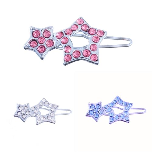 RayMinsino 3PCS Hund Legierung Haarnadel Strass Strass Zubehör Pentagramm Haarnadel Langhaar Hund Haar Zubehör von RayMinsino