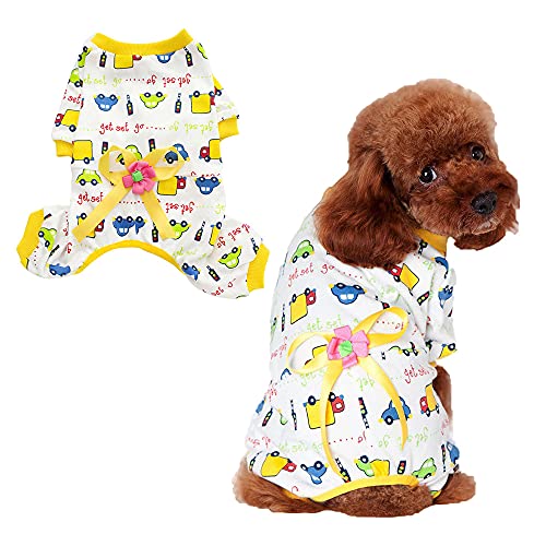 RayMinsino Hundekleidung, weicher Hunde-Pyjama, für Welpen, Katzen, Jumpsuits, bequem, eng anliegend, für kleine Hunde und Katzen von RayMinsino