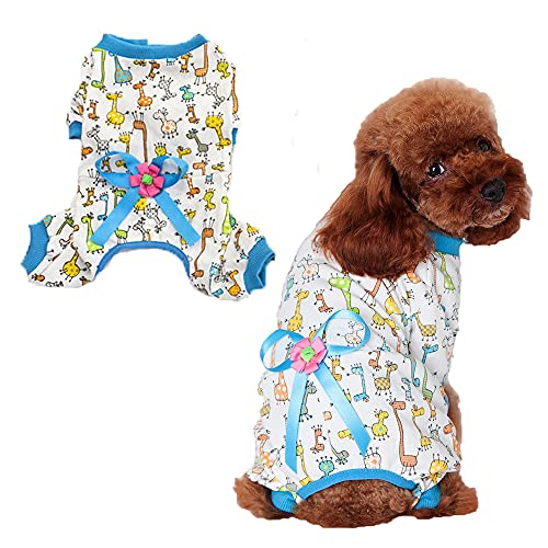 RayMinsino Hundekleidung, weicher Hunde-Pyjama, für Welpen, Katzen, Jumpsuits, bequem, eng anliegend, für kleine Hunde und Katzen von RayMinsino