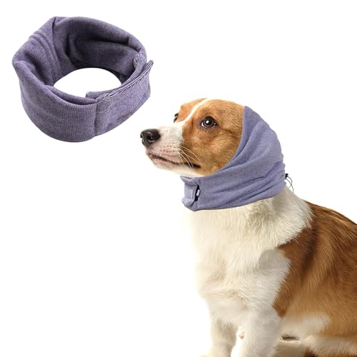 Hunde-Schal-Ohrenschützer, bequem und atmungsaktiv, hochelastische Polyester-Ohrenschützer, schützt Hals und Ohren, reduziert Lärm, Anti-Angst, hält warm, winddicht und kältebeständig von Raykce