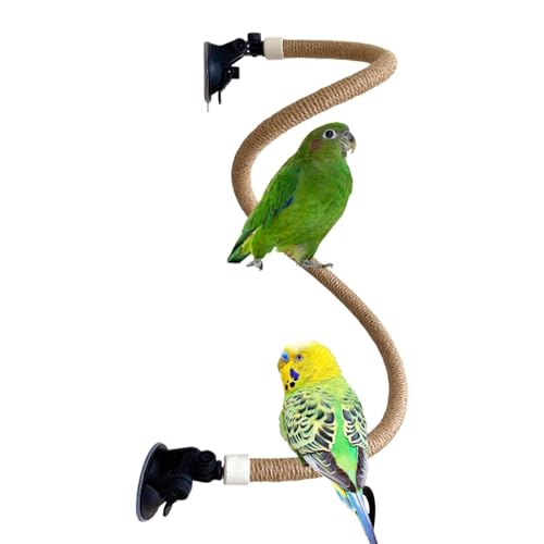 Raypontia Bird Barch Toy, Vogel Barsch,Biegbares Seil Barsch Stand | Tragbares Schleifstock -Trainingspiegel, Birdcages -Zubehör für kleine und mittlere Vögel von Raypontia