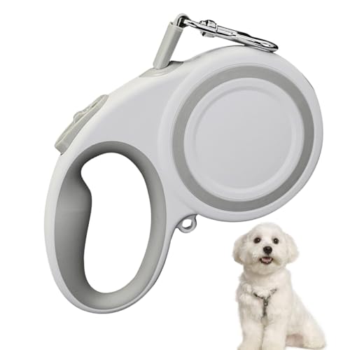 Raypontia Einziehbare Kette für Hunde,Automatisch einziehbare Haustierkette - Haustier-Walking-Hundekette,Praktische 5 m Lange 360-Grad-Verwicklungsfreie, rutschfeste Griffkette aus starkem Nylonband von Raypontia