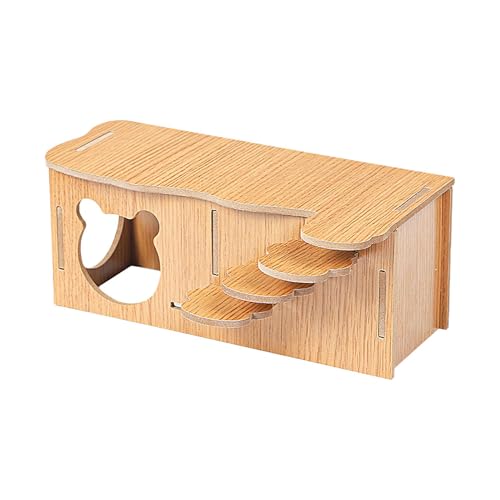 Raypontia Hamsterkäfig-Zubehör,Hamsterhüttenspielzeug aus Holz, Zubehör für Hamsterhabitate, Hamster-Versteck-Eckhauskäfig-Zubehör für Hamster, Syrische Hamster, Zwerghamster von Raypontia