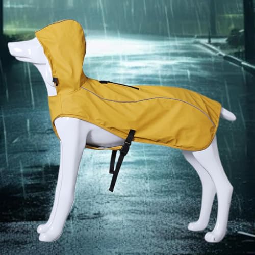 Raypontia Welpen Regenmantel, Hunde Regenjacke Kapuze | Pulcher Poncho mit Kapuzenpuppen mit reflektierenden Streifen,Haustier Regenmantelmantel, wasserfeste Kleidung, verstellbare Schnallen für von Raypontia