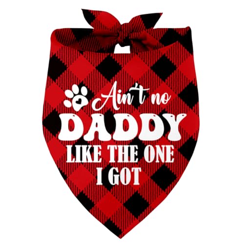 Ain't No Daddy Like The One I Got Dog Bandana, Dad Gift Dog Bandana, Pet Scarf Accessories, Printed Dog Bandanas Gift for Dog Lover Christmas, Father's Day Party, Gift for Small Medium Large Dog (B1) von Razpah