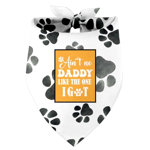 Ain't No Daddy Like The One I Got Dog Bandana, Dad Gift Dog Bandana, Pet Scarf Accessories, Printed Dog Bandanas Gift for Dog Lover Christmas, Father's Day Party, Gift for Small Medium Large Dog (B21) von Razpah