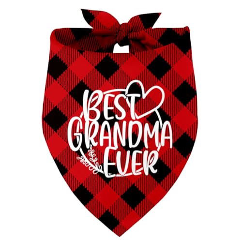 Best Grandma Ever Dog Bandana, Best Grandma Ever Gift, Pet Scarf Accessories, Printed Dog Bandanas Gift for Dog Lover Birthday or Christmas, for Small Medium Large Dogs (R1) von Razpah