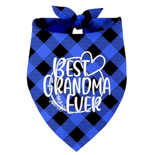 Best Grandma Ever Dog Bandana, Best Grandma Ever Gift, Pet Scarf Accessories, Printed Dog Bandanas Gift for Dog Lover Birthday or Christmas, for Small Medium Large Dogs (R2) von Razpah