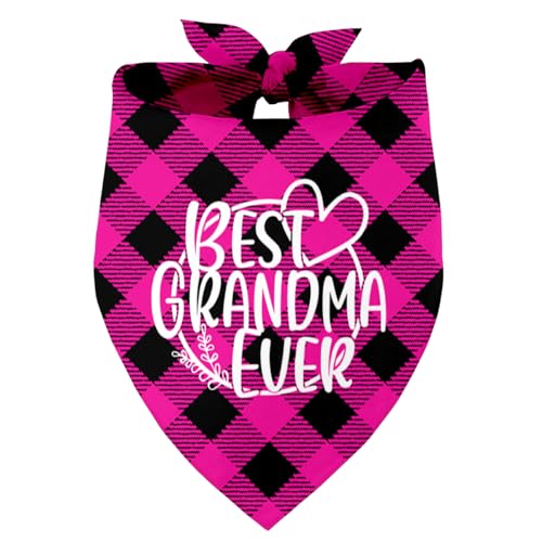 Best Grandma Ever Dog Bandana, Best Grandma Ever Gift, Pet Scarf Accessories, Printed Dog Bandanas Gift for Dog Lover Birthday or Christmas, for Small Medium Large Dogs (R4) von Razpah