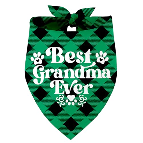 Best Grandma Ever Dog Bandana, Best Grandma Ever Gift, Pet Scarf Accessories, Printed Dog Bandanas Gift for Dog Lover Birthday or Christmas, for Small Medium Large Dogs (R7) von Razpah