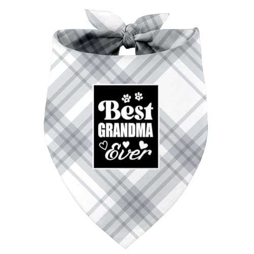 Best Grandma Ever Hundehalstuch, beste Oma aller Zeiten Geschenk, Haustier Schal Zubehör, bedruckte Hundehalstücher Geschenk für Hundeliebhaber Geburtstag oder Weihnachten, für kleine, mittelgroße und von Razpah