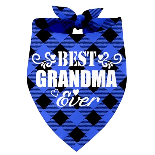 Best Grandma Ever Hundehalstuch, beste Oma aller Zeiten Geschenk, Haustier Schal Zubehör, bedruckte Hundehalstücher Geschenk für Hundeliebhaber Geburtstag oder Weihnachten, für kleine, mittelgroße und von Razpah