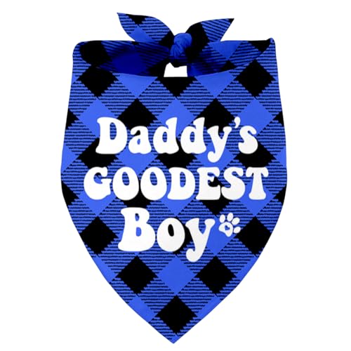 Daddy's Boy Hund Bandana, Daddy's Goodest Boy Geschenk Hund Bandana, Haustier Schal Zubehör, Bedruckte Hund Bandanas Geschenk für Hund Geburtstag Weihnachten Vatertag Party Geschenk für Kleine von Razpah