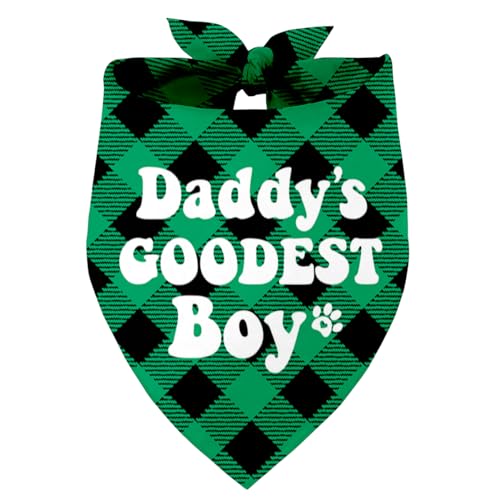 Daddy's Boy Hund Bandana, Daddy's Goodest Boy Geschenk Hund Bandana, Haustier Schal Zubehör, Gedruckt Hund Bandanas Geschenk für Hund Geburtstag Weihnachten Vatertag Party Geschenk für Kleine Mittlere von Razpah