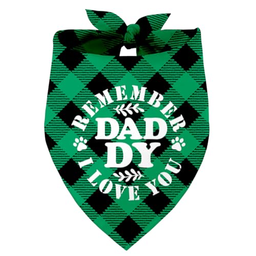 Hundehalstuch, Aufschrift "Remember I Love You Dad", Geschenk für Hundeliebhaber, Geburtstag oder Weihnachten, für kleine, mittelgroße und große Hunde (I11) von Razpah