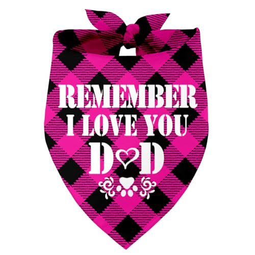 Hundehalstuch, Aufschrift "Remember I Love You Dad", Geschenk für Hundeliebhaber, Geburtstag oder Weihnachten, für kleine, mittelgroße und große Hunde (I16) von Razpah