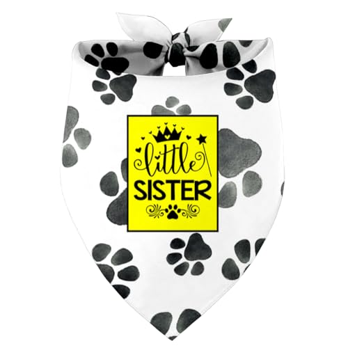 Kleine Schwester Hund Bandanas, Hund Bandanas, Haustier Hund Dreieck Schal Bandanas Lätzchen, Haustier Schal Zubehör, Haustier Baby Ankündigung Plaid Schal Gender Reveal Zubehör, Hund Bandana Haustier von Razpah