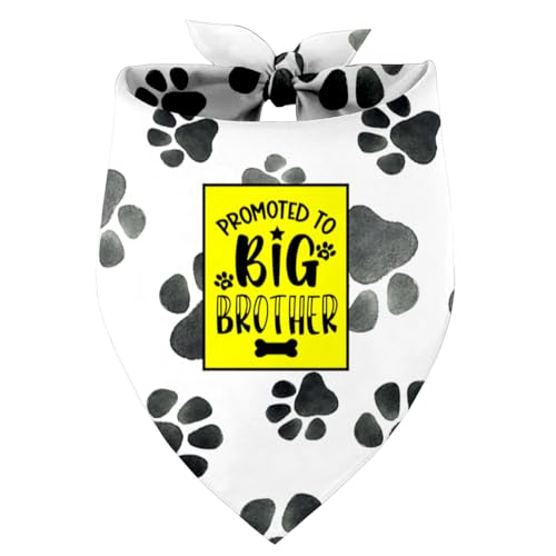 Promoted to Big Brother Hund Bandanas, Haustier Hund Dreieck Schal Bandanas Lätzchen, Haustier Schal Zubehör, Haustier Baby Ankündigung Plaid Schal Gender Reveal Zubehör, Hund Bandana Haustier von Razpah