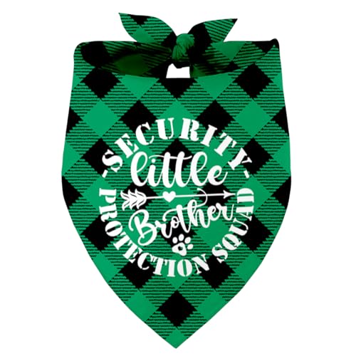 Security Little Brother Protection Squad Hund Bandana, Haustier Hund Dreieckstuch Bandanas Lätzchen, Haustier Schal Zubehör, Bedruckte Hund Bandanas Geschenk, Hund Bandana Geschenk für Kleine Mittlere von Razpah