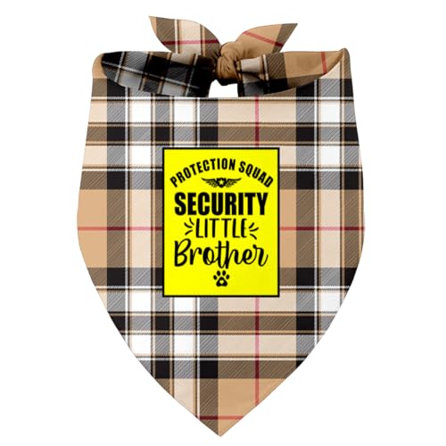 Security Little Brother Protection Squad Hund Bandana, Haustier Hund Dreieckstuch Bandanas Lätzchen, Haustier Schal Zubehör, Bedruckte Hund Bandanas Geschenk, Hund Bandana Geschenk für Kleine Mittlere von Razpah