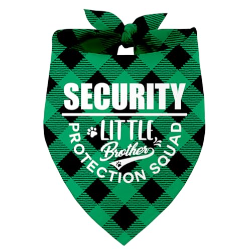 Security Little Brother Protection Squad Hund Bandana, Haustier Hund Dreieckstuch Bandanas Lätzchen, Haustier Schal Zubehör, Bedruckte Hund Bandanas Geschenk, Hund Bandana Geschenk für Kleine Mittlere von Razpah