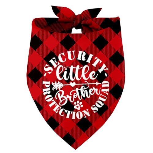 Security Little Brother Protection Squad Hund Bandana, Haustier Hund Dreieckstuch Bandanas Lätzchen, Haustier Schal Zubehör, Bedruckte Hund Bandanas Geschenk, Hund Bandana Geschenk für Kleine Mittlere von Razpah