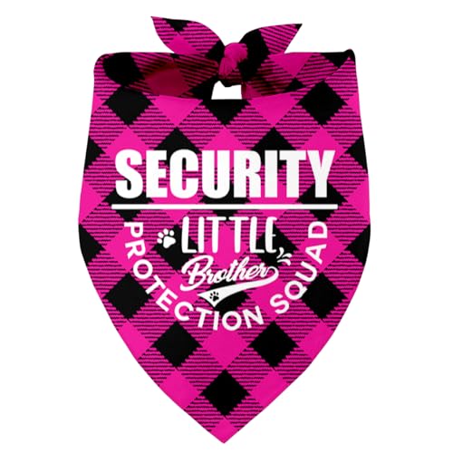 Security Little Brother Protection Squad Hund Bandana, Haustier Hund Dreieckstuch Bandanas Lätzchen, Haustier Schal Zubehör, Bedruckte Hund Bandanas Geschenk, Hund Bandana Geschenk für Kleine Mittlere von Razpah