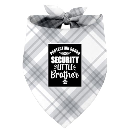 Security Little Brother Protection Squad Hund Bandana, Haustier Hund Dreieckstuch Bandanas Lätzchen, Haustier Schal Zubehör, Bedruckte Hund Bandanas Geschenk, Hund Bandana Geschenk für Kleine Mittlere von Razpah