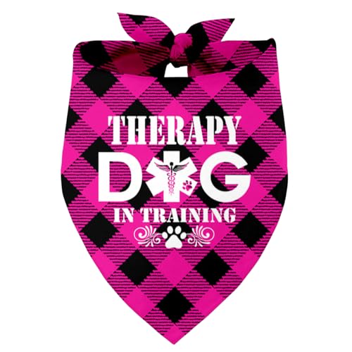 Therapie Hund im Training Hund Bandana, Haustier Hund Dreieck Schal Bandanas Lätzchen, Haustier Schal Zubehör, Bedruckte Hund Bandanas Geschenk für Hundeliebhaber Party, Hund Bandana Geschenk für von Razpah