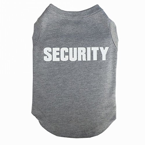 Hundehemd T-Shirts Welpe Sommerkleidung Hund Tank Top Weste Security Schweißhemd für kleine Hund mittlere Hundekatze (XXXL, Grau) von Izefia