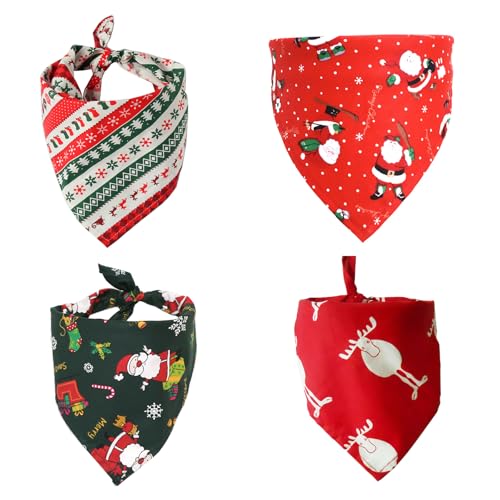 Rdxanc 4 Stück Weihnachten Haustiere Halstücher Baumwolle Weiche Lätzchen mit Festival Muster für Hunde und Katzen für Urlaubsgefühl Rdxanc 4 Stück Weihnachten Haustiere Halstücher Baumwolle Weiche Lätzchen mit Festival Muster für Hunde und Katzen für Urlaubsgefühl von Rdxanc