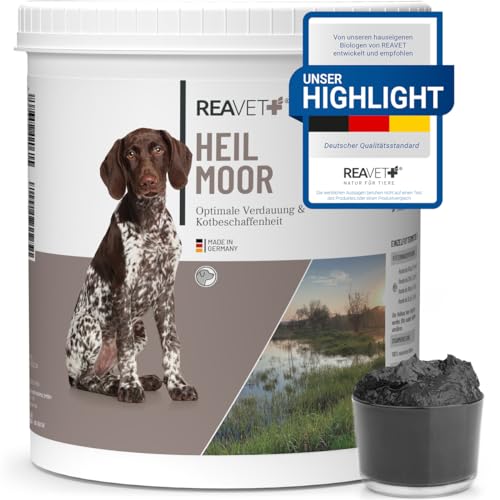 ReaVET Heilmoor für Hunde 1,3kg - Verbessert die Kotbeschaffenheit, Optimale Verdauung, Immunsystem, Magen-Darm-Aktivität, Appetit Anregung I Natürliche Heilerde Moor Hund von ReaVET