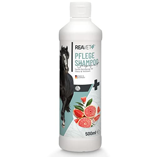 ReaVET Pferdeshampoo für Pferde mit Grapefruit Duft - 500ml Pferde Shampoo pflegt Fell, Schweif & Mähne, Pferd Shampoo für alle Felltypen - Intensive Reinigung + Pflege von ReaVET