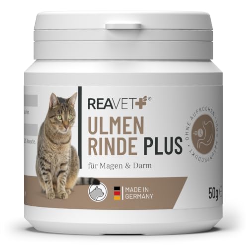 ReaVET USA Ulmenrinde Plus stark schleimend ohne Aufkochen für Katzen 50g - Naturrein in Premiumqualität, Verdauung, Darmflora, Magen, Slippery Elm Bark von ReaVET