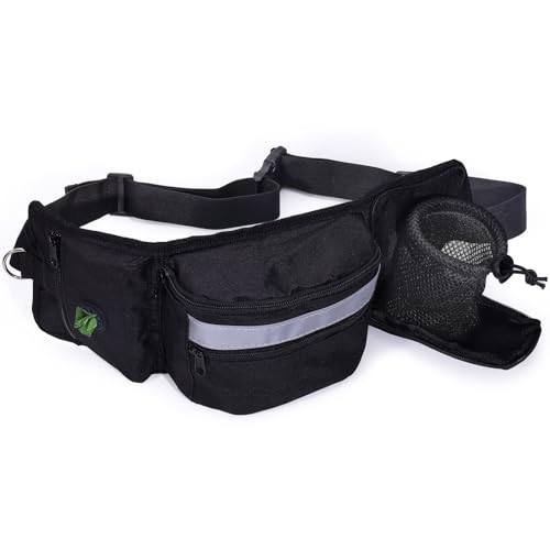 Realand Leckerli-Tasche für Hunde, Gassigehen, Leckerlibeutel für Haustier-Training mit Hüftgurt, Leckerli-Tasche für Hundetraining, Leckerlibeutel, Trainingstasche, Schwarz von Realand